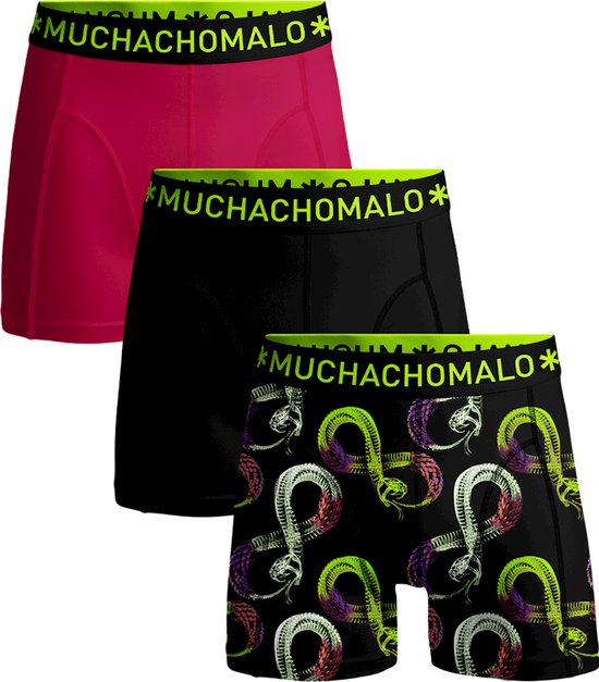Muchachomalo Heren Boxershorts 3 Pack - Normale Lengte - S - 95% Katoen - Mannen Onderbroek met Zachte Elastische Tailleband