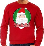 Foute Kersttrui / sweater - I hate this - rood voor heren - kerstkleding / kerst outfit S