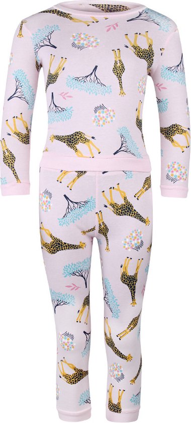Leuke meisjes Pyjama, met geweldige Giraffen, in een mooie kleur roze in de maat 92/98 van het bekende merk Pebble Stone.