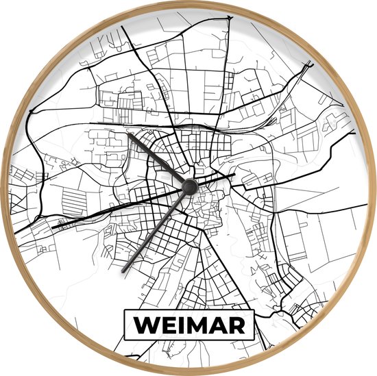 Klok 30 Cm Plattegrond Weimar Kaart Stadskaart 