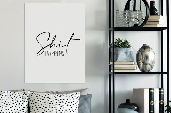 Tableau sur toile Proverbes - Citations - Ça arrive - 60x80 cm - Décoration murale