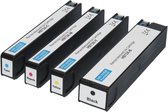 PrintAbout huismerk Inktcartridge 973X (L0S07AE) 4-kleuren Multipack Hoge capaciteit geschikt voor HP