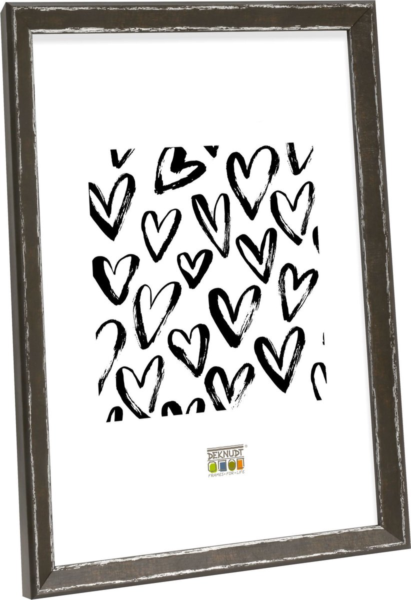 Deknudt Frames fotolijst S46DF2 - zwart met biesje - foto 13x18 cm