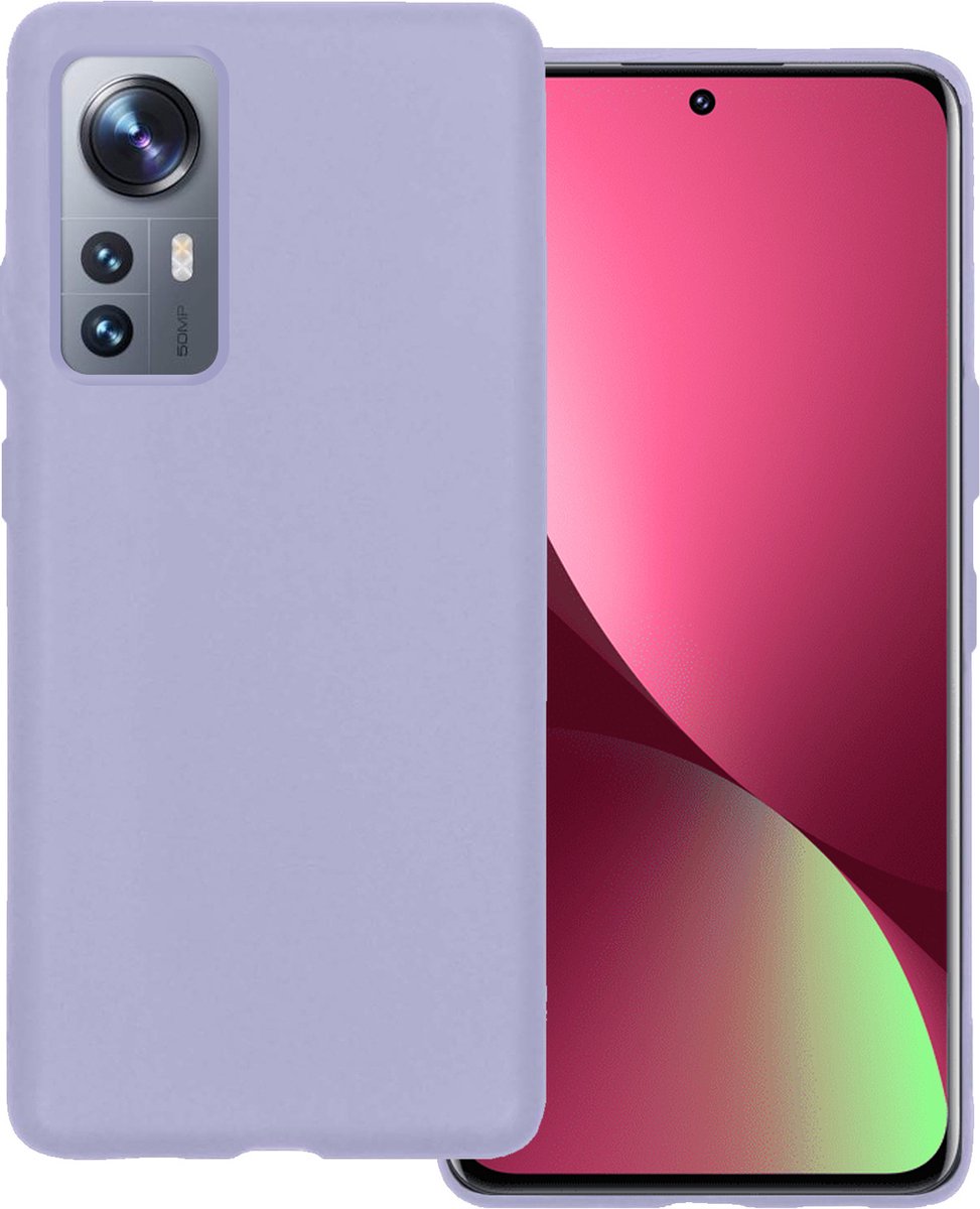 Hoesje Geschikt voor Xiaomi 12 Pro - Sterk & Shockproof - Hoes Cover - Siliconen Case - Lila