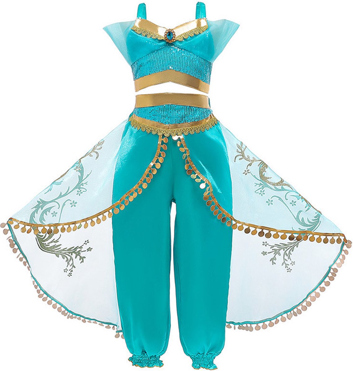 Joya Kids® Verkleed Prinses Kostuum | Arabische prinsessen jurk | Maat 116-122 (120) + Haarband | Cadeau meisje Sinterklaas — afbeelding 6