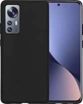 Hoesje Geschikt voor Xiaomi 12X Hoesje Siliconen Case Hoes - Hoes Geschikt voor Xiaomi 12X Hoes Cover Case - Zwart
