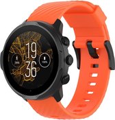 Siliconen Smartwatch bandje - Geschikt voor Suunto 7 siliconen bandje - oranje - Strap-it Horlogeband / Polsband / Armband