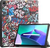 Hoesje Geschikt voor Lenovo Tab M10 Plus 3rd Gen Hoes Case Tablet Hoesje Tri-fold - Hoes Geschikt voor Lenovo Tab M10 Plus (3e Gen) Hoesje Hard Cover Bookcase Hoes - Graffity