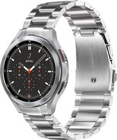 Fungus - Smartwatch bandje - Geschikt voor Samsung Galaxy Watch Watch 5 (incl. Pro) 40mm en Watch 4 42mm - Horloge - Metaal - Schakel - Zilver