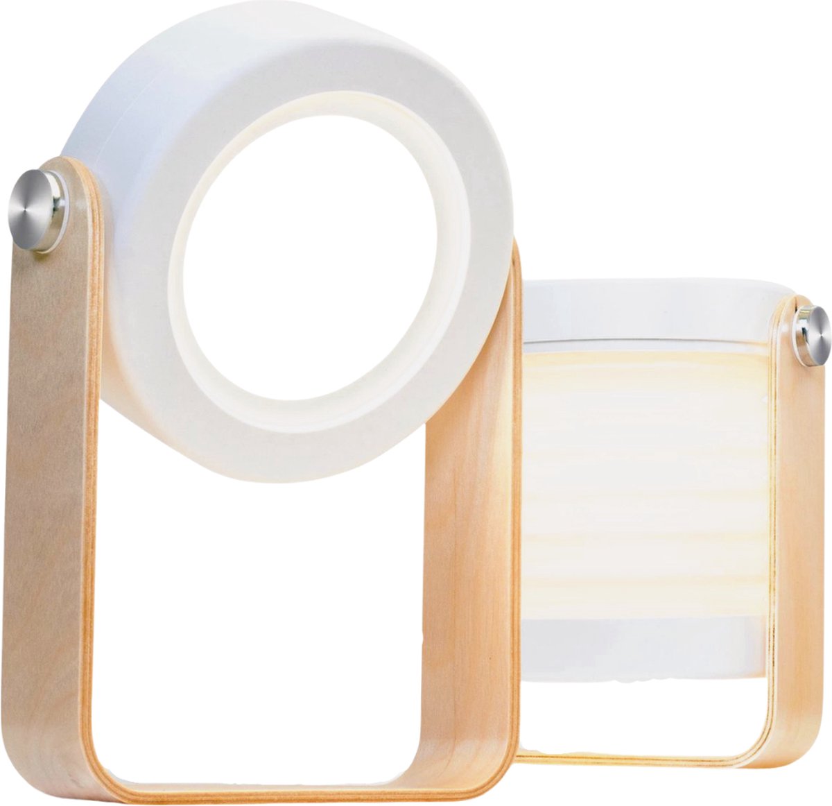 Zenful Bureaulamp Led - Nachtlampje - Tafellamp - Kampeerlamp - Draadloos, Oplaadbaar, Uitklapbaar, Dimbaar, Hangbaar - Binnen en Buitenlamp met Sensor - Leeslamp - Wit