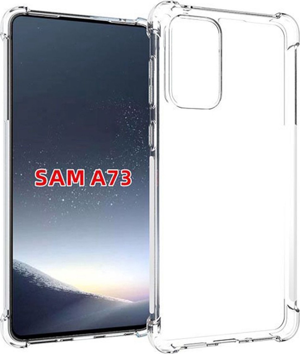 Mobigear Doorzichtig Hoesje geschikt voor Samsung Galaxy A73 Telefoonhoesje Flexibel TPU | Mobigear Cushion Backcover Shockproof | Doorzichtig Telefoonhoesje Galaxy A73 | Schokbestendig Galaxy A73 Telefoonhoesje | Anti Shock Proof - Transparant