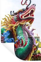 Muurstickers - Sticker Folie - Kleurrijke draak voor een tempel in China - 60x90 cm - Plakfolie - Muurstickers Kinderkamer - Zelfklevend Behang - Zelfklevend behangpapier - Stickerfolie