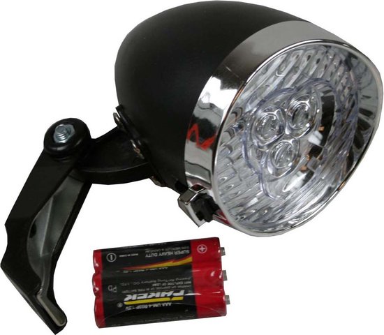 Fietsverlichting set klassieke koplamp en achterlicht - LED - universele fietsverlichting op batterij - voorlichten / achterlichten — afbeelding 3