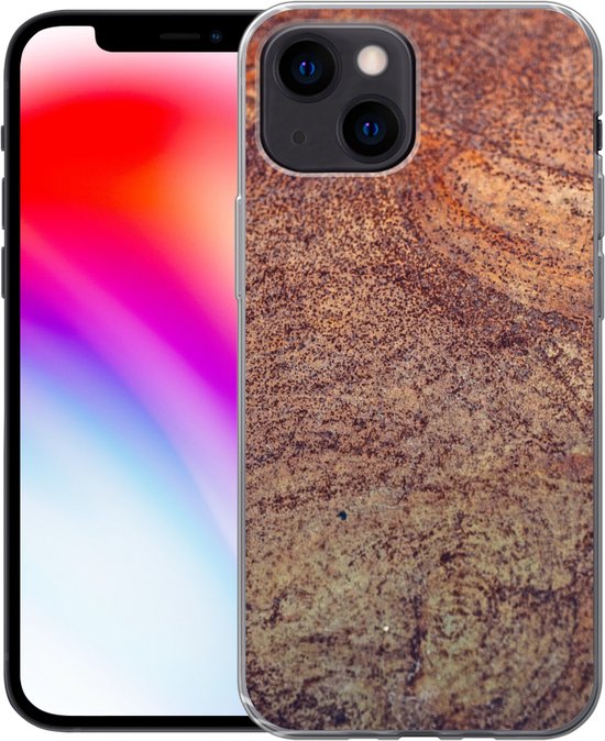 Coque iPhone 13 mini - Vintage - Rouille - Fer - Coque de téléphone en Siliconen