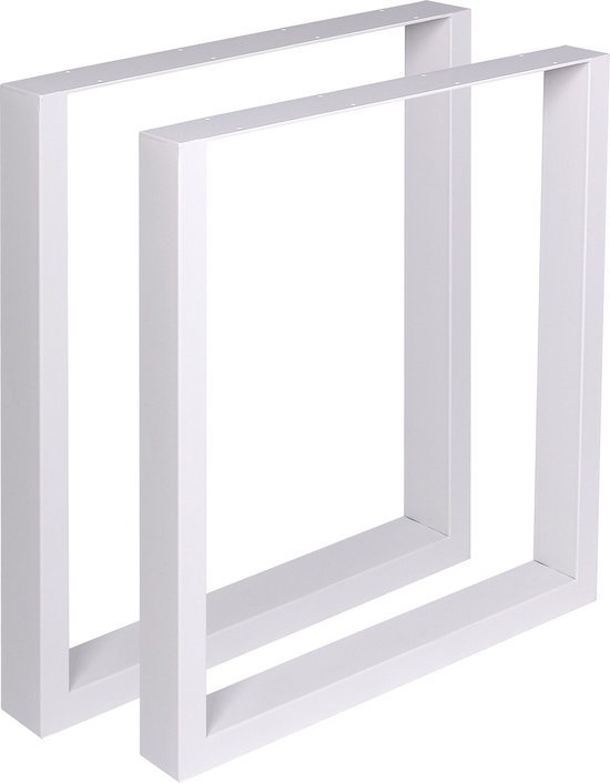 Meyella aluminium Motivatie CLP Velden 2x Tafelpoten - Metaal - Vierkant - wit 80 cm | bol.com