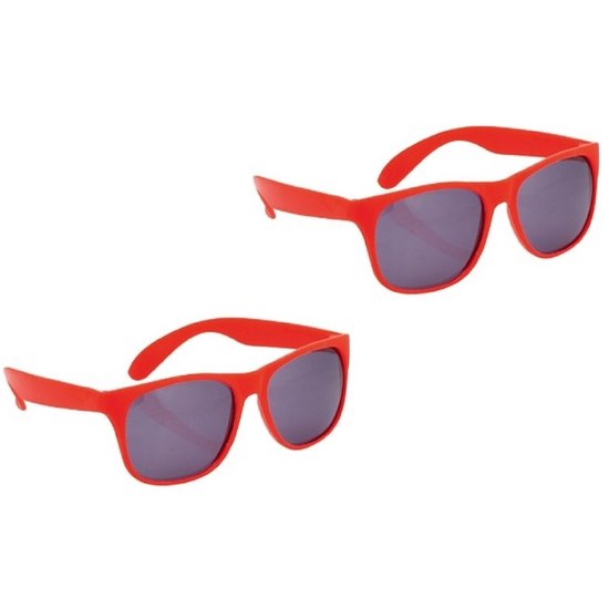 Set van 4x stuks voordelige rode verkleed zonnebrillen voor volwassenen |  bol.com