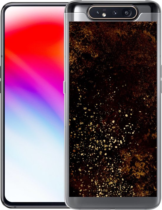 Coque Samsung Galaxy A80 - Or - Zwart - Rouille - Vintage - Étui de téléphone en Siliconen