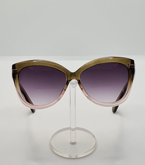 Dames bifocale zonnebril +1,0 / army green / leesbril met getinte grijze  lenzen, bril... | bol.com