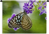 Wandkleed - Wanddoek - Lavendel - Vlinder - Botanisch - 150x112 cm - Wandtapijt
