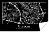 Poster Plattegrond - Stadskaart - Utrecht - Kaart - 90x60 cm