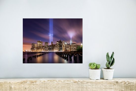 Affiche New York - Nuit - Ville - Water - 40x30 cm