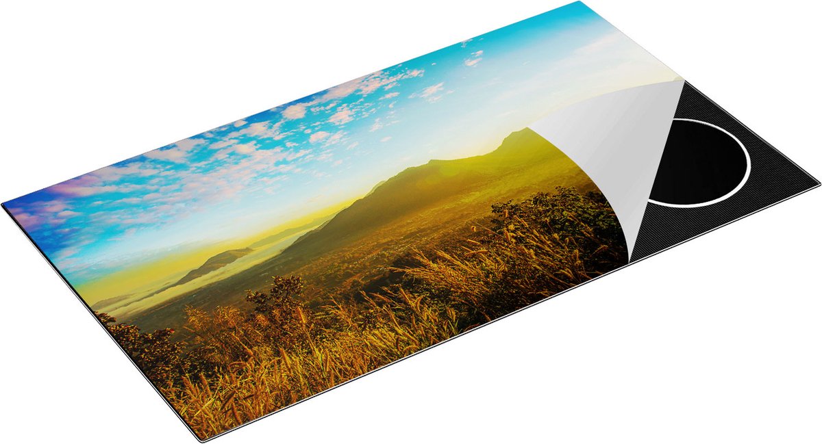 Chefcare Inductie Beschermer Bergen met Mist in Thailand - 95x50 cm - Afdekplaat Inductie - Kookplaat Beschermer - Inductie Mat