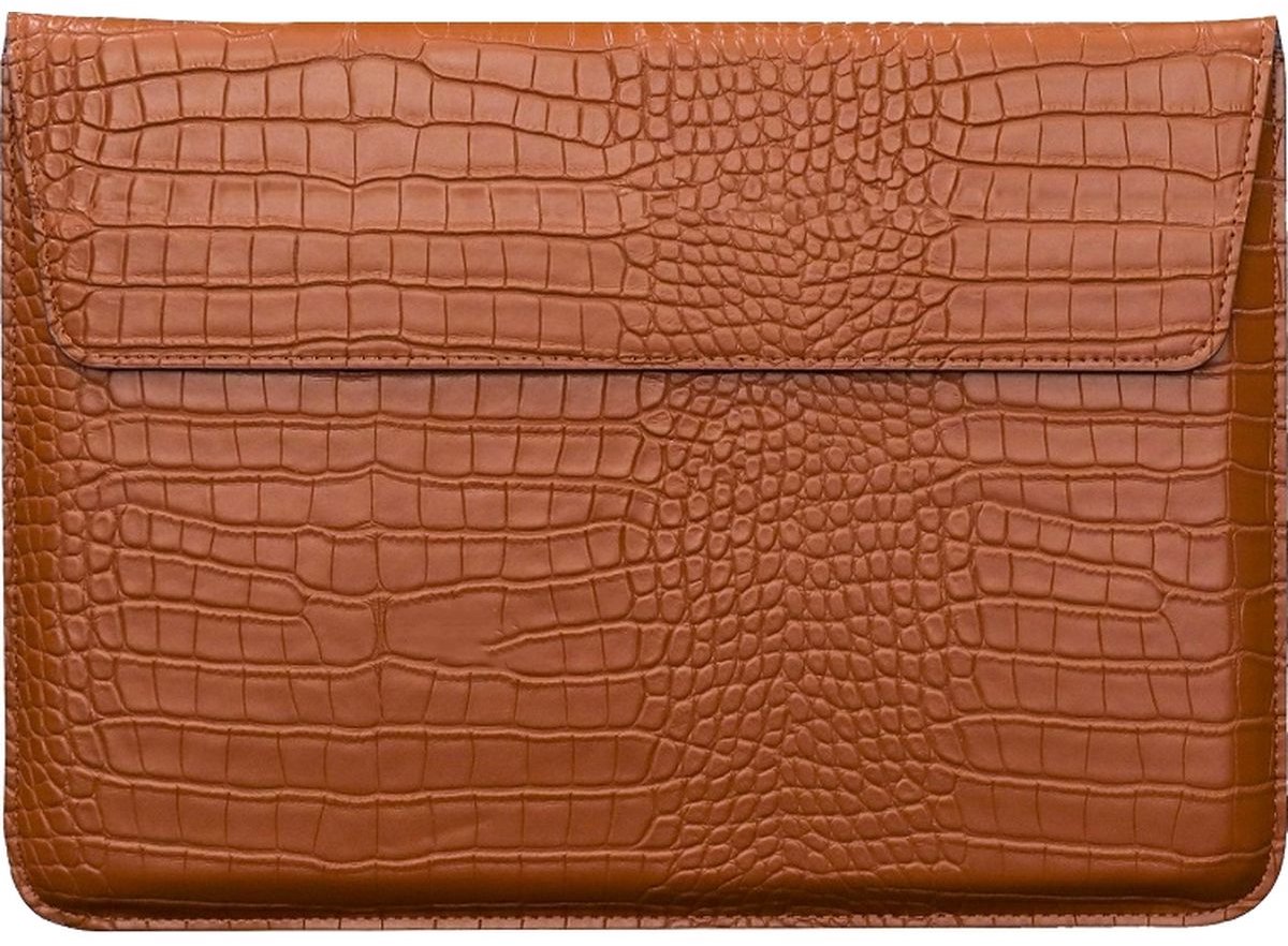 Mobigear Laptophoes geschikt voor Laptop | Mobigear Envelope Croco Sleeve 13 inch Laptop hoes - Bruin