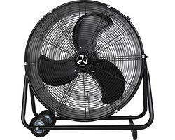 CasaFan DF600 Eco IP54 SL Vloerventilator 123 W (Ø x h) 65 cm x 77 cm Zwart (mat) Zwenkbaar