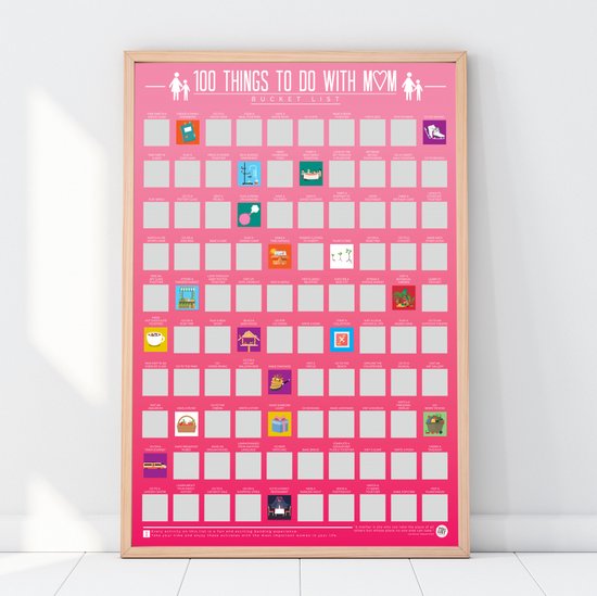 Gift Republic Bucketlist Scratch Poster - 100 dingen met Mama doen