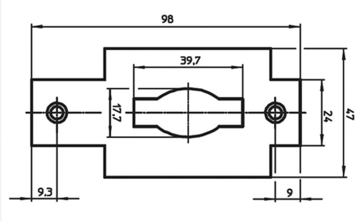 Mauer Sluitplaat 452 Rvs Voor Slot 2185