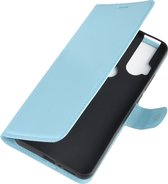 Motorola One Hyper Hoesje - Mobigear - Classic Serie - Kunstlederen Bookcase - Blauw - Hoesje Geschikt Voor Motorola One Hyper