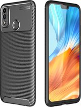 HONOR 9X Lite Hoesje - Mobigear - Racing Serie - TPU Backcover - Zwart - Hoesje Geschikt Voor HONOR 9X Lite