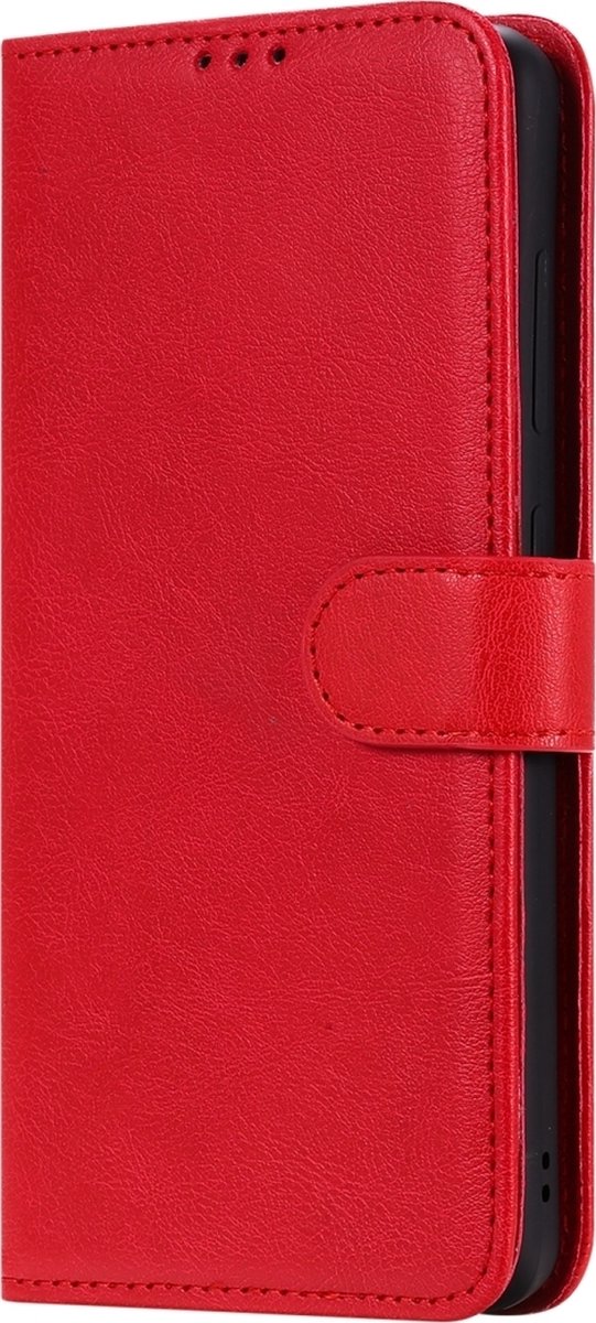 Mobigear Telefoonhoesje geschikt voor Samsung Galaxy A51 Hoesje | Mobigear Premium Bookcase Portemonnee | Pasjeshouder voor 3 Pasjes | Telefoonhoesje voor Pinpas / OV Kaart / Rijbewijs - Rood