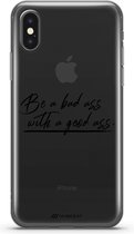 Apple iPhone Xs Hoesje - Mobigear Design - Quote Serie - TPU Backcover - Be A Bad Ass - Hoesje Geschikt Voor Apple iPhone Xs