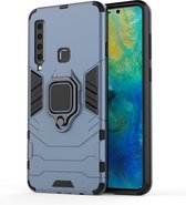 Samsung Galaxy A9 (2018) Hoesje - Mobigear - Armor Ring Serie - Hard Kunststof Backcover - Grijs - Hoesje Geschikt Voor Samsung Galaxy A9 (2018)