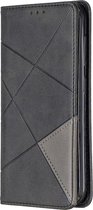 Mobigear Rhombus Slim Bookcase Hoesje - Geschikt voor Nokia 4.2 - Gsm case - Grijs