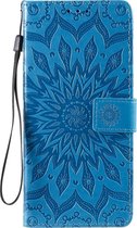 Samsung Galaxy S20 Ultra Hoesje - Mobigear - Mandala Serie - Kunstlederen Bookcase - Blauw - Hoesje Geschikt Voor Samsung Galaxy S20 Ultra