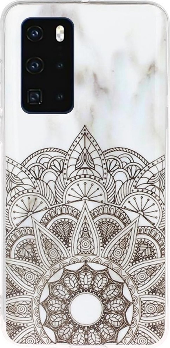 Mobigear Hoesje geschikt voor Huawei P40 Telefoonhoesje Flexibel TPU | Mobigear Marble Backcover | P40 Case | Back Cover - Mandala