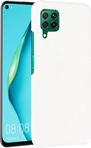 Huawei P40 Lite Hoesje - Mobigear - Croco Serie - Hard Kunststof Backcover - Wit - Hoesje Geschikt Voor Huawei P40 Lite