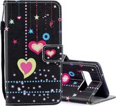 Samsung Galaxy S10 Hoesje - Mobigear - Design Serie - Kunstlederen Bookcase - Hearts - Hoesje Geschikt Voor Samsung Galaxy S10