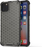 Apple iPhone 11 Pro Hoesje - Mobigear - Honeycomb Serie - Hard Kunststof Backcover - Zwart - Hoesje Geschikt Voor Apple iPhone 11 Pro