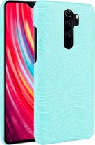 Xiaomi Redmi Note 8 Pro Hoesje - Mobigear - Croco Serie - Hard Kunststof Backcover - Turquoise - Hoesje Geschikt Voor Xiaomi Redmi Note 8 Pro