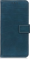 Honor 20 Hoesje - Mobigear - Croco Serie - Kunstlederen Bookcase - Groen - Hoesje Geschikt Voor Honor 20