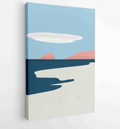 Mountain and landscape wall arts collection. Abstract art with land, desert, home, way, sun, sky. 1 - Moderne schilderijen – Vertical – 1870292335 - 40-30 Vertical