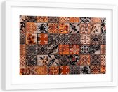 Foto in frame , Rustieke Tegels , 120x80cm , Multikleur , Premium print