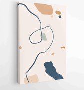 Earth tones Hand drawn organic shape art design for wall framed prints, canvas prints, poster, home decor, cover, wallpaper. 4 - Moderne schilderijen – Vertical – 1875696301 - 50*4