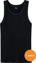 SCHIESSER Retro Rib singlet (1-pack) - dubbelrib - zwart -  Maat: S