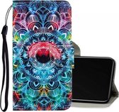 Voor Vivo Y50 / Y30 3D Gekleurde Tekening Horizontale Flip PU Leren Case met Houder & Kaartsleuven & Portemonnee (Mandala)