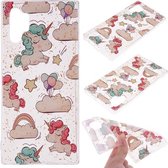 Cartoon patroon goudfolie stijl Dropping Glue TPU zachte beschermhoes voor Galaxy Note 10 Pro (pony)