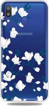 Voor Galaxy A20 / A30 3D-patroon afdrukken Extreem transparante TPU-telefoonhoes (Magnolia)